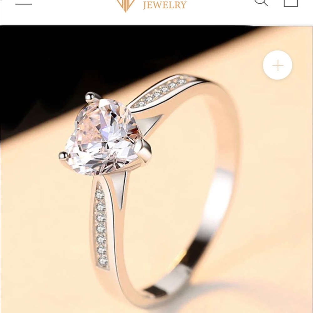 Heart Ludovic Moissanite Ring Size 5